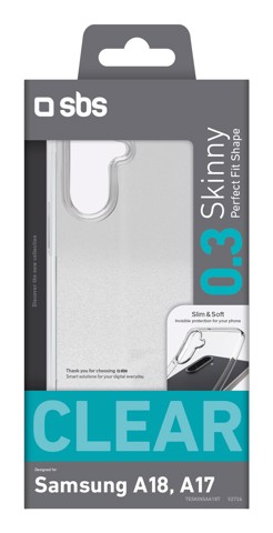 SBS Skinny custodia per cellulare 17 cm (6.7") Cover Trasparente
