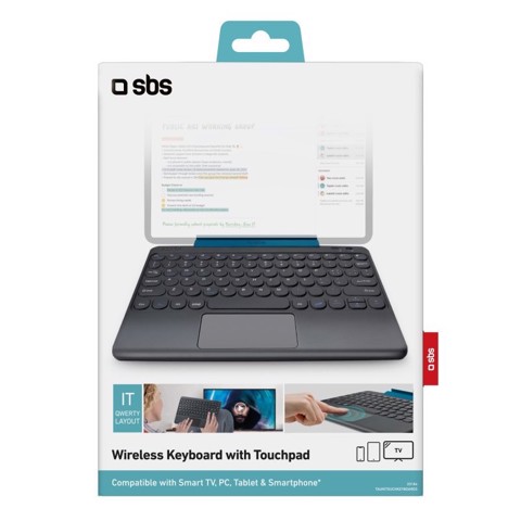 SBS TAUNITOUCHKEYBOARDS tastiera per dispositivo mobile Nero USB tipo-C QWERTY Italiano