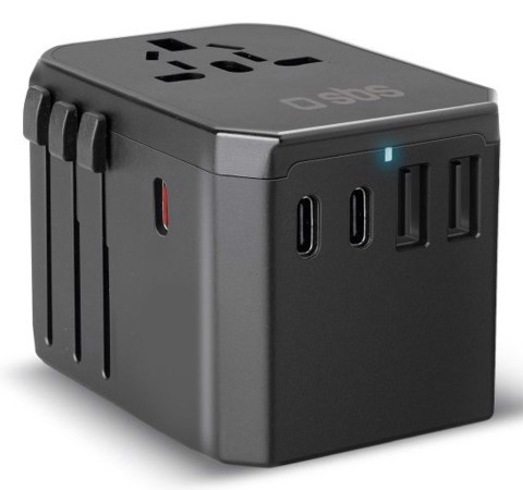 SBS TEADAPTGAN70WUNI Caricabatterie per dispositivi mobili Universale Nero AC Ricarica rapida Interno