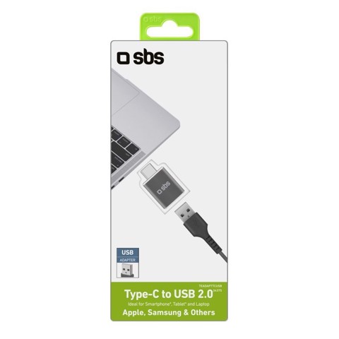SBS TEADAPTTCUSB adattatore per inversione del genere dei cavi USB-C USB-A Nero