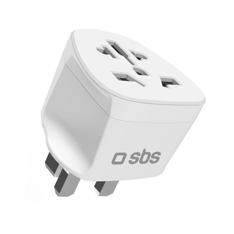 SBS TEADAPTUKWORLD adattatore per presa di corrente Tipo D (UK) Universale Bianco
