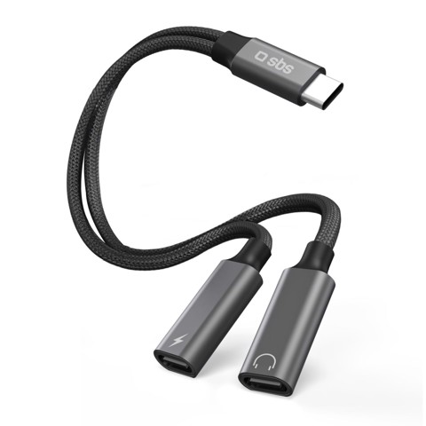 SBS TEADATYCHARGETYCK cavo USB 0,13 m USB C 2 x USB C 60 W Nero