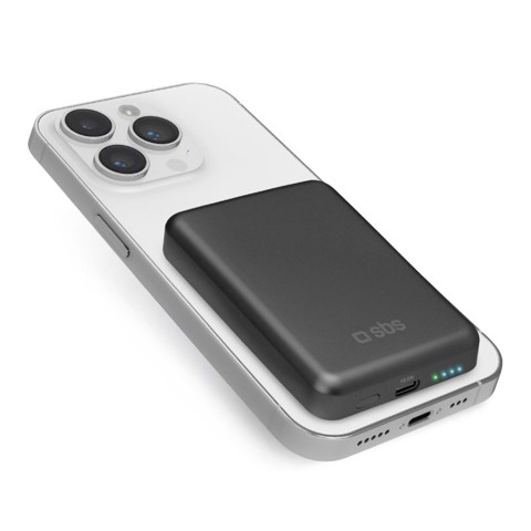 SBS TEBB5000MINIMAG batteria portatile Polimeri di litio (LiPo) 5000 mAh Carica wireless Nero