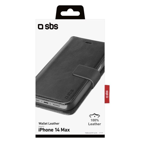 SBS TEBKLEATIP1467K custodia per cellulare 17 cm (6.7") Custodia a cintura Nero