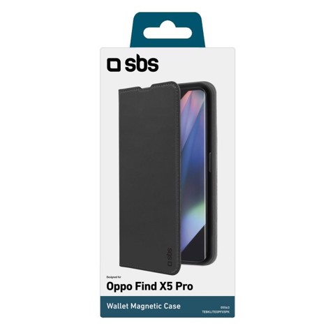 SBS TEBKLITEOPFX5PK custodia per cellulare 17 cm (6.7") Custodia a borsellino Nero