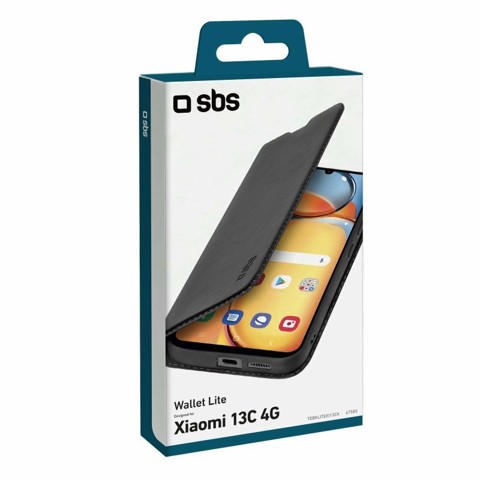 SBS TEBKLITEXI13CK custodia per cellulare 17,1 cm (6.74") Custodia a borsellino Nero