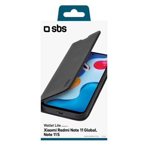 SBS TEBKLITEXIRNO11GLK custodia per cellulare 16,3 cm (6.43") Custodia a borsellino Nero