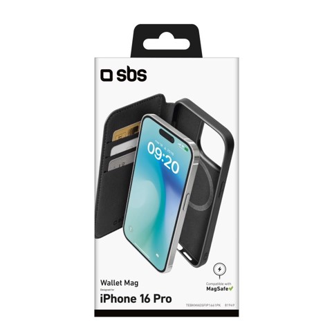 SBS TEBKMAGSFIP1661PK Cover wallet magsafe iphone 16 Nero