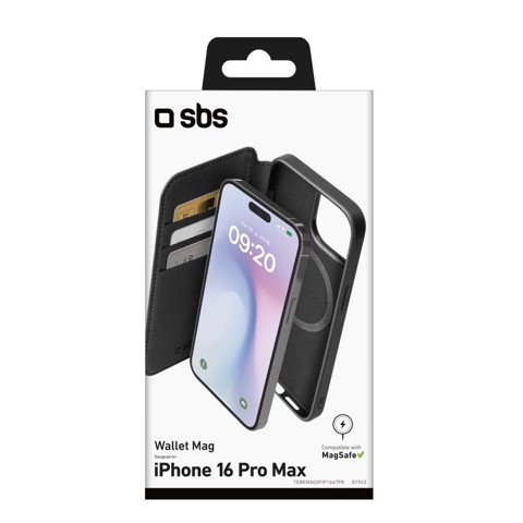 SBS TEBKMAGSFIP1667PK Cover wallet iphone 16 pro max Nero