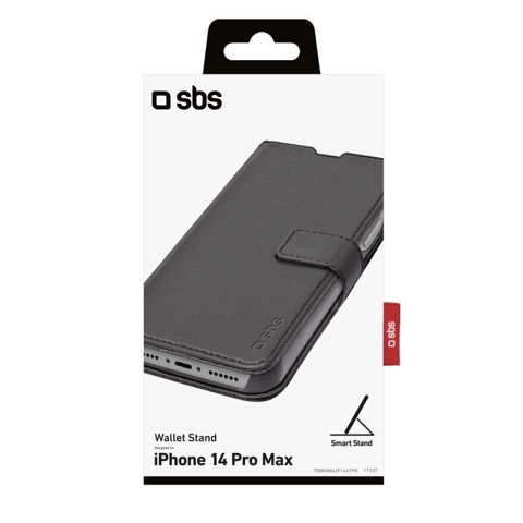 SBS TEBKWALIP1467PK custodia per cellulare 17 cm (6.7") Custodia a borsellino Nero
