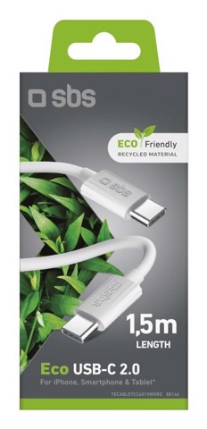 SBS TECABLETCC6015WGRS cavo USB 1,5 m USB C Bianco