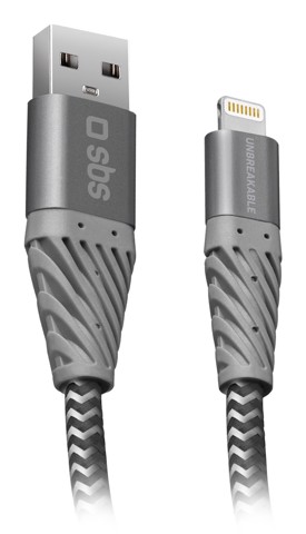 SBS TECABLEUNRELIG2GK cavo Lightning 2 m Nero, Grigio