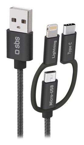 SBS TECABLEUSBIP531BW cavo USB USB 2.0 1,2 m USB A Micro-USB A Nero