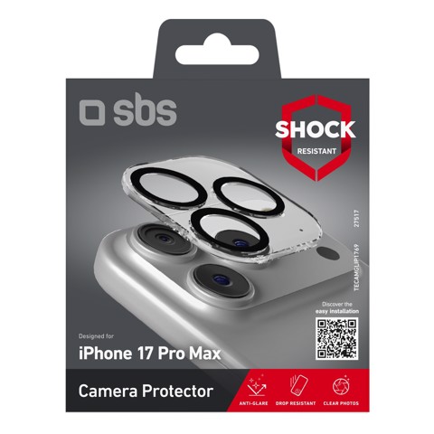 SBS TECAMGLIP1769 protezione per lo schermo e il retro dei telefoni cellulari Protezione per obiettivo della fotocamera Apple 1 pz