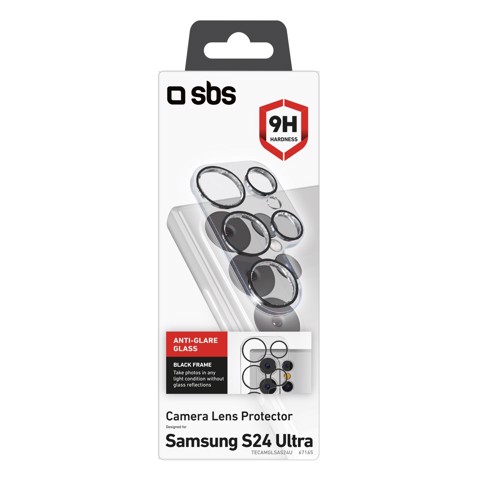SBS TECAMGLSAS24 protezione per lo schermo e il retro dei telefoni cellulari Protezione per obiettivo della fotocamera Samsung 1 pz