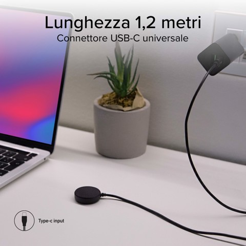 SBS TECHGSAMWATCH Caricabatterie per dispositivi mobili Orologio intelligente Bianco USB Carica wireless Interno