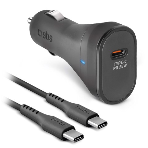 SBS TECRKITTCPD25W Caricabatterie per dispositivi mobili Universale Nero Accendisigari Auto