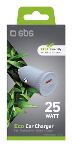 SBS TECRPD25LGGRS Caricabatterie per dispositivi mobili Universale Blu Accendisigari Ricarica rapida Auto