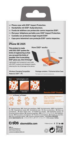 SBS TED3OCOVIPSE25 custodia per cellulare Cover Trasparente