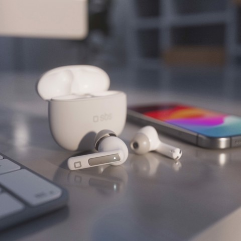 SBS TEEARTWSAIBTW cuffia e auricolare True Wireless Stereo (TWS) In-ear Musica e Chiamate Bianco