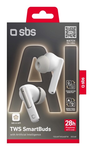 SBS TEEARTWSAIBTW cuffia e auricolare True Wireless Stereo (TWS) In-ear Musica e Chiamate Bianco