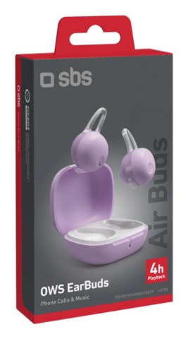 SBS TEEARTWSAIRBUBTP cuffia e auricolare True Wireless Stereo (TWS) A clip, In-ear Musica e Chiamate Bluetooth Rosa