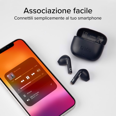 SBS TEEARTWSGOPODSG cuffia e auricolare True Wireless Stereo (TWS) In-ear Musica e Chiamate Bluetooth Grigio