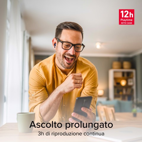 SBS TEEARTWSGOPODSG cuffia e auricolare True Wireless Stereo (TWS) In-ear Musica e Chiamate Bluetooth Grigio