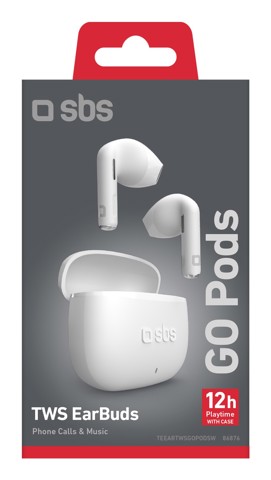 SBS TEEARTWSGOPODSW cuffia e auricolare True Wireless Stereo (TWS) In-ear Musica e Chiamate Bluetooth Bianco