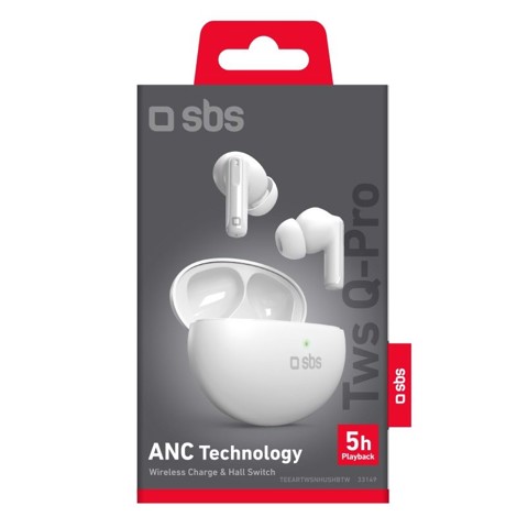 SBS TEEARTWSNHUSHBTW cuffia e auricolare True Wireless Stereo (TWS) In-ear Musica e Chiamate USB tipo-C Bluetooth Bianco
