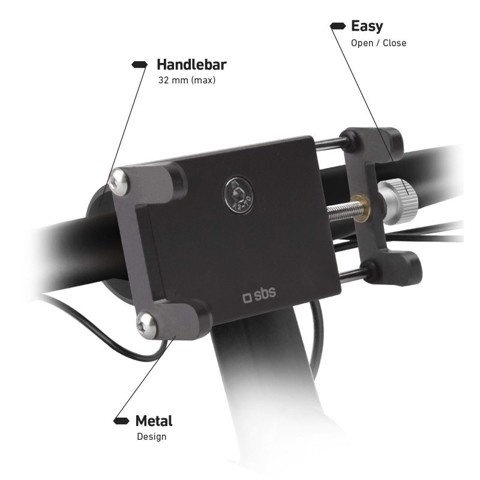 SBS TEERIDEMETAL supporto per personal communication Supporto passivo Telefono cellulare/smartphone Nero