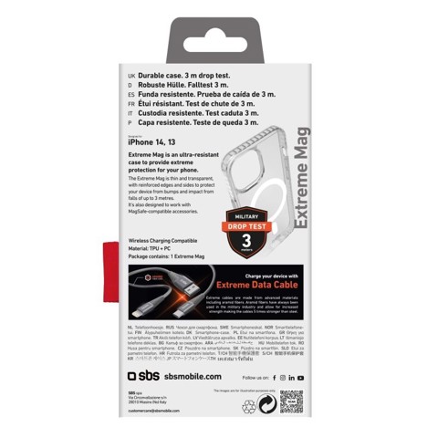 SBS TEEXMAGIP1461 custodia per cellulare 15,5 cm (6.1") Cover Trasparente