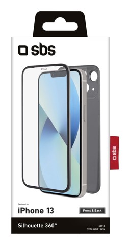 SBS TEGL360IP1361K custodia per cellulare 15,5 cm (6.1") Cover Nero, Trasparente