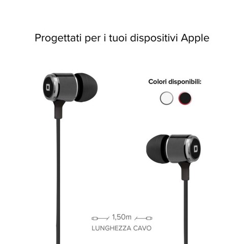 SBS TEINEARLIGHTK cuffia e auricolare Cablato In-ear Musica e Chiamate Nero