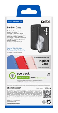 SBS TEINSTSAA26B custodia per cellulare 16,8 cm (6.6") Cover Nero