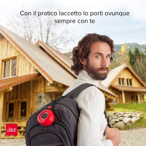 SBS TEJZSPEAKWIZ3WR altoparlante portatile e per feste Nero, Rosso 3 W