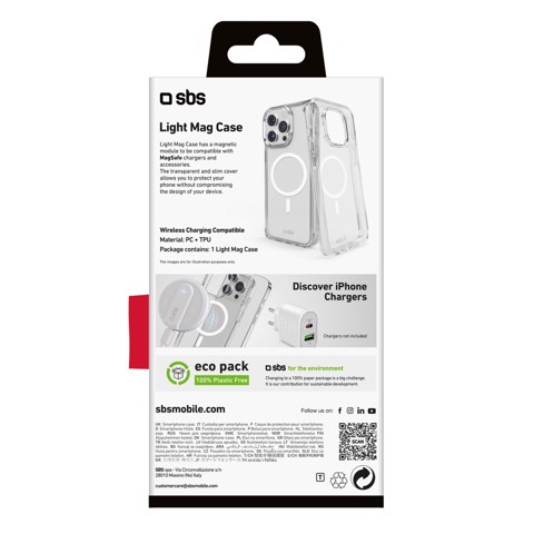 SBS TELIGMAGIP1561PT custodia per cellulare 15,5 cm (6.1") Cover Trasparente