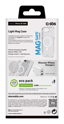 SBS TELIGMAGIPSE25 custodia per cellulare 15,5 cm (6.1") Cover Trasparente