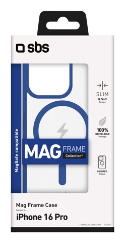 SBS TEMAGCOL1661PB Cover Blu, Trasparente iphone 16 pro magsafe