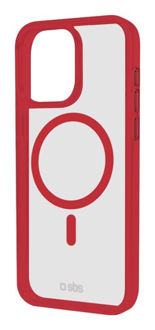 SBS TEMAGCOLIP1661PR Cover Rosso, Trasparente iphone 16 pro magsafe