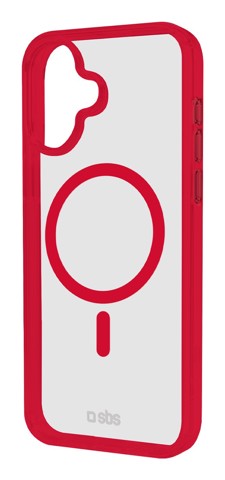 SBS TEMAGCOLIP1661R Cover Rosso, Trasparente iphone 16 magsafe