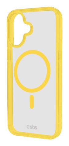 SBS TEMAGCOLIP1661Y Cover Trasparente, Giallo iphone 16 magsafe