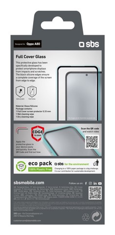 SBS TESCRFCOPA80 Pellicola proteggischermo trasparente OPPO a80 1 pz
