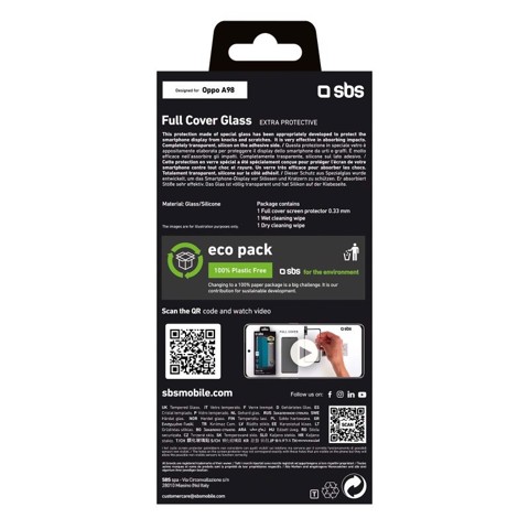SBS TESCRFCOPA98 Pellicola proteggischermo trasparente Oppo a98 1 pz