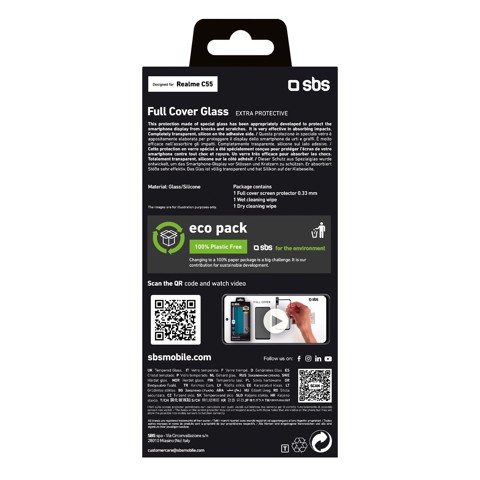 SBS TESCRFCREC55Pellicola proteggischermo trasparente Realme c55 1 pz
