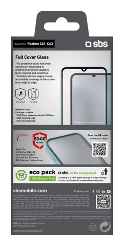 SBS TESCRFCREC61 protezione per lo schermo e il retro dei telefoni cellulari Pellicola proteggischermo trasparente realme 1 pz