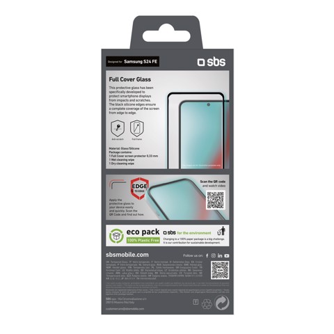 SBS TESCRFCSAS24FE protezione per lo schermo e il retro dei telefoni cellulari Pellicola proteggischermo trasparente Samsung 1 pz