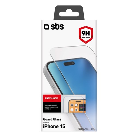 SBS TESCRGLIP1561  Pellicola proteggischermo trasparente iphone 15 1 pz
