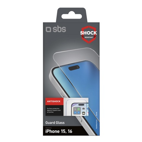 SBS TESCRGLIP1661 Pellicola proteggischermo trasparente iphone 16/15 1 pz