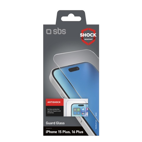 SBS TESCRGLIP1667 Pellicola proteggischermo trasparente iphone 16/15 plus 1 pz
